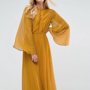 NWT ASOS Mustard Yellow Maxi Dress